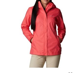 Columbia LIKE NEW Arcadia Waterproof Jacket —coral